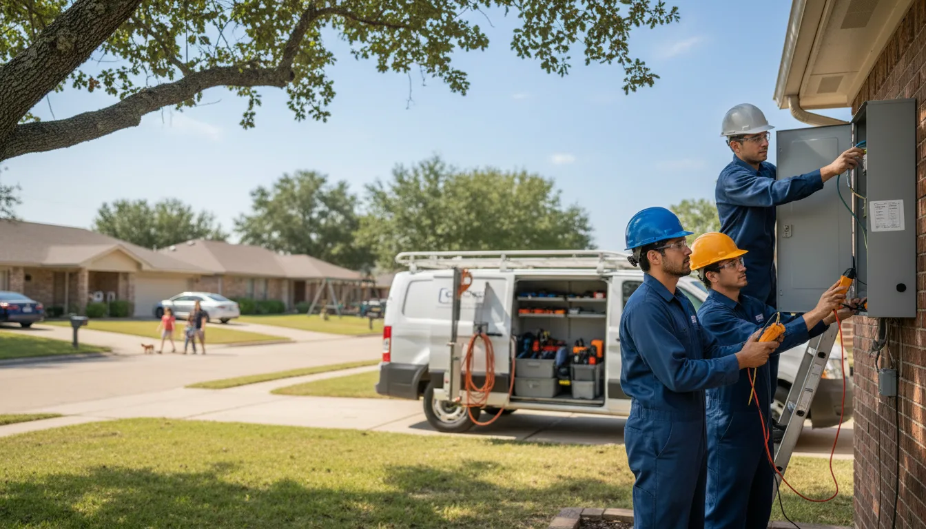 Certified electrician providing emergency electrical services in Mentcle, PA